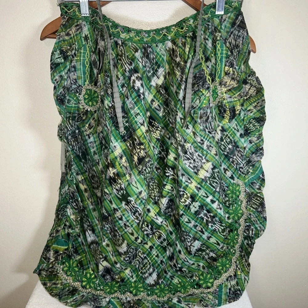 Vintage Embroidered Apron Womens Floral Guatemalan Folk Costume 90s‎ Handcrafted